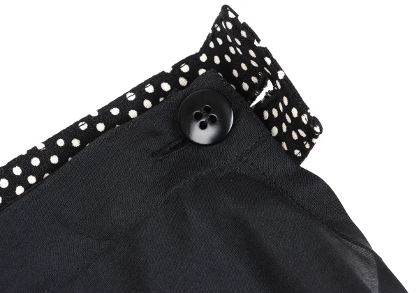 GIANNI VERSACE Lace Switching Dot Silk Pleats Skirt K-166558_005