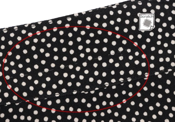 GIANNI VERSACE Lace Switching Dot Silk Pleats Skirt K-166558_013