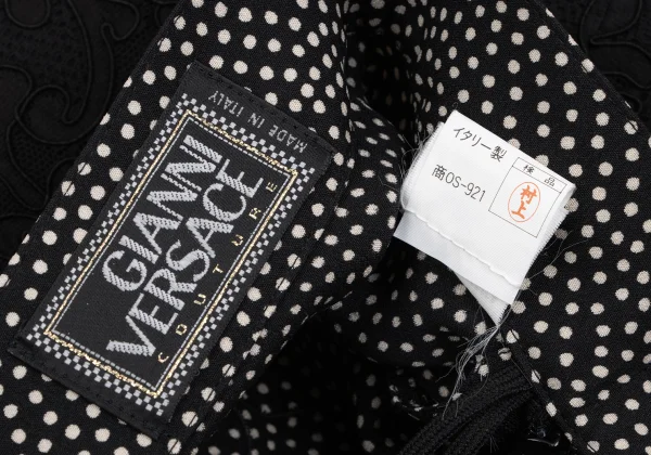 GIANNI VERSACE Lace Switching Dot Silk Pleats Skirt K-166558_015