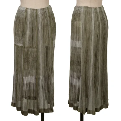 PLEATS PLEASE Ultrasonic Cutting Mesh Skirt