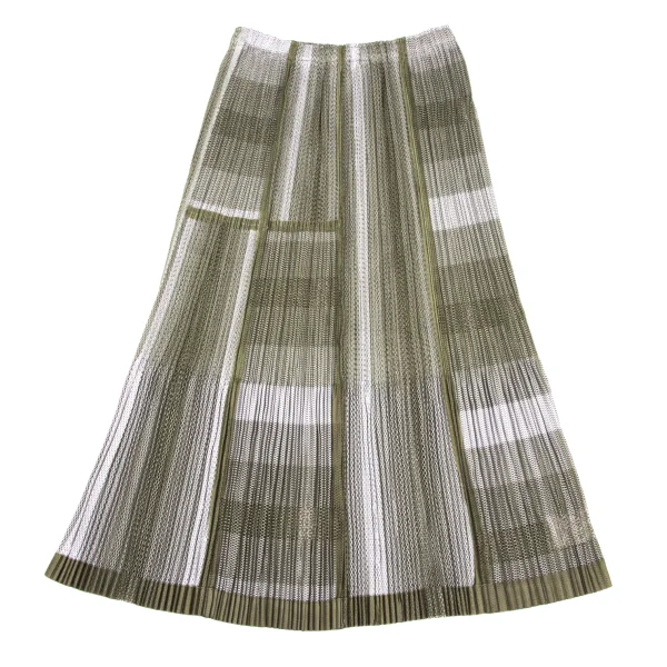 PLEATS PLEASE Ultrasonic Cutting Mesh Skirt K-166560_002