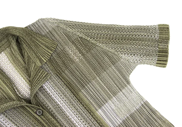 PLEATS PLEASE Ultrasonic Cutting Mesh Short Sleeve Shirt & Skirt K-166561_006