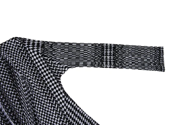 PLEATS PLEASE Check Printed Buttonless Cardigan K-166567_005