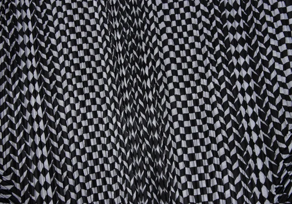 PLEATS PLEASE Check Printed Buttonless Cardigan K-166567_011