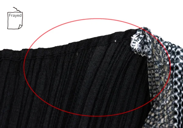 PLEATS PLEASE Pleats Mesh Switching Cardigan K-166568_004