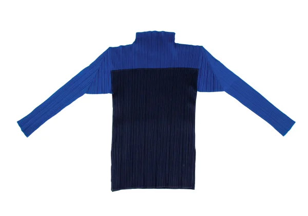 PLEATS PLEASE Pleated Bicolor Long Sleeve T-shirt K-166573_002