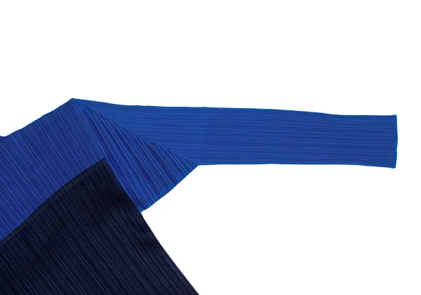 PLEATS PLEASE Pleated Bicolor Long Sleeve T-shirt K-166573_008