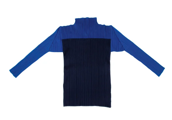 PLEATS PLEASE Pleated Bicolor Long Sleeve T-shirt K-166573_014