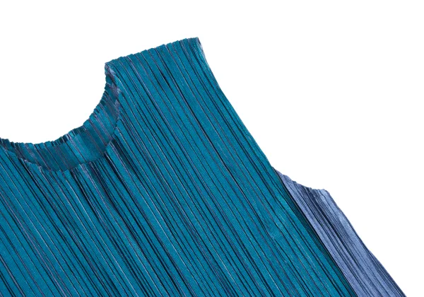 PLEATS PLEASE Shiny pleats Bicolor Sleeveless Dress K-166578_005