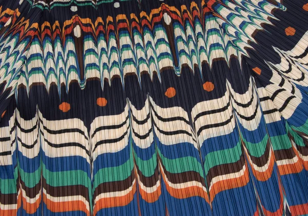 PLEATS PLEASE Pleats Ethnic Print Sleeveless Dress K-166579_009