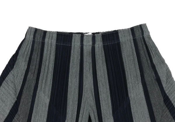 PLEATS PLEASE Poly Cotton Striped Tapered Pants K-166581_002