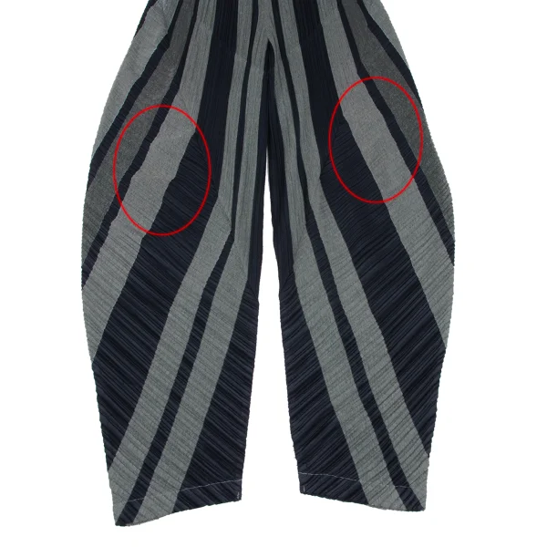 PLEATS PLEASE Poly Cotton Striped Tapered Pants K-166581_004