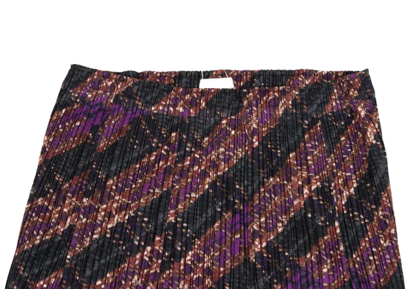 PLEATS PLEASE Bias Knit Transfer Tuck Pleated Skirt K-166583_003