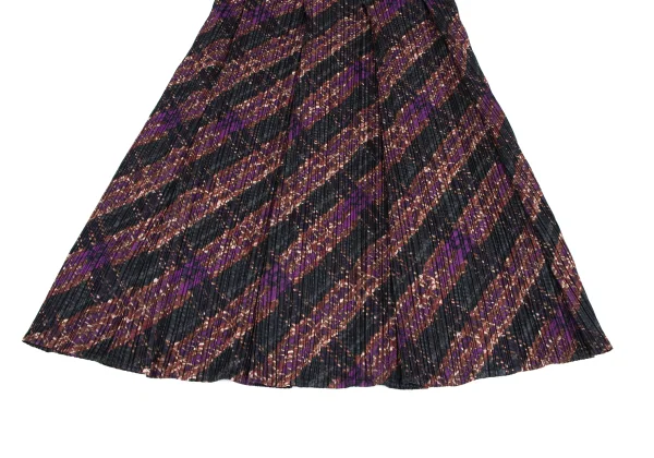 PLEATS PLEASE Bias Knit Transfer Tuck Pleated Skirt K-166583_005