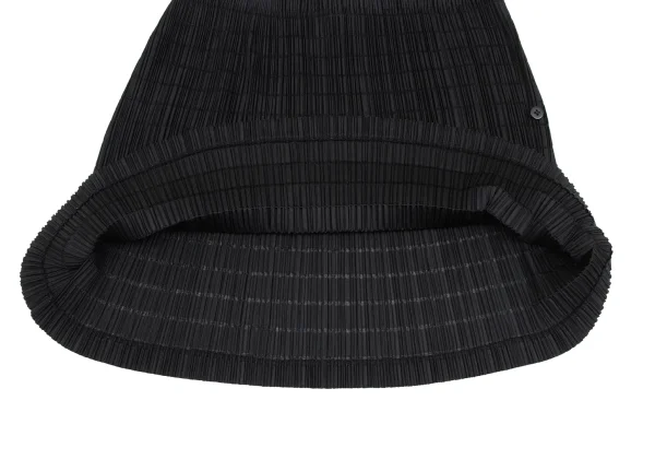 PLEATS PLEASE Button Design Openwork Striped Mini Skirt K-166585_007