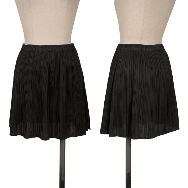 PLEATS PLEASE Slit Mini Skirt Black Free K-166586_001