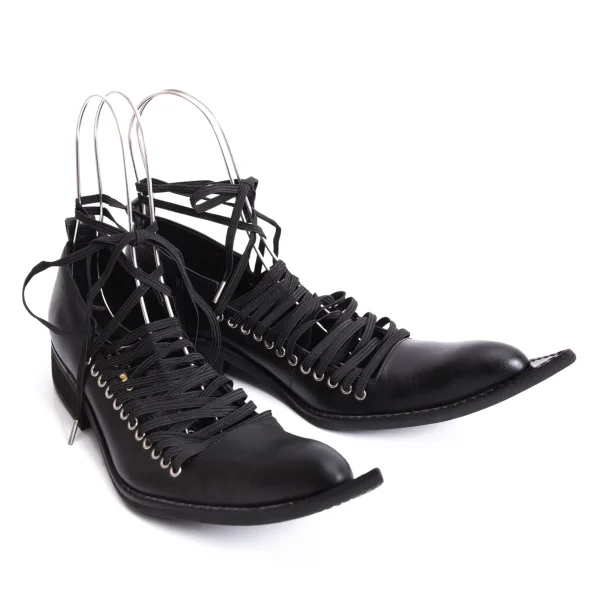 COMME des GARCONS Sharp Long Toe Lace-up Shoes Black 23 K-166593_001