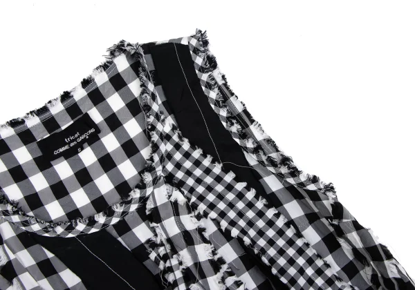 tricot COMME des GARCONS Checker Cut Off Sleeveless Top K-166597_007
