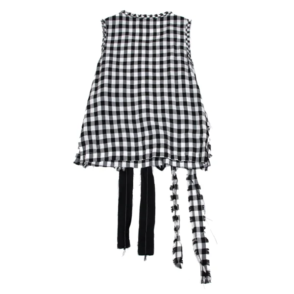 tricot COMME des GARCONS Checker Cut Off Sleeveless Top K-166597_013