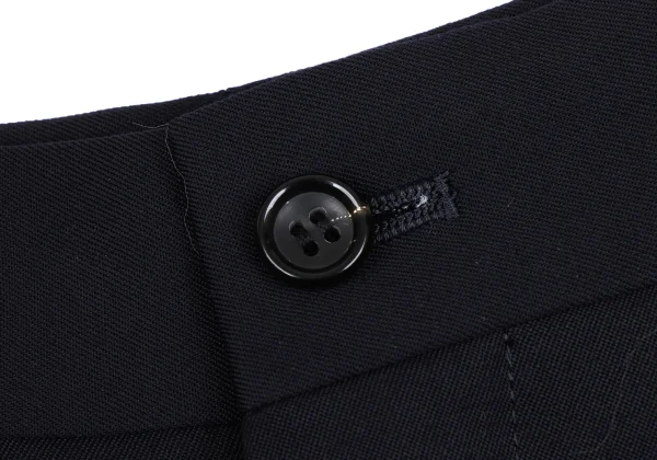 COMME des GARCONS Wool Gaba Frilled Hem Shorts K-166604_003