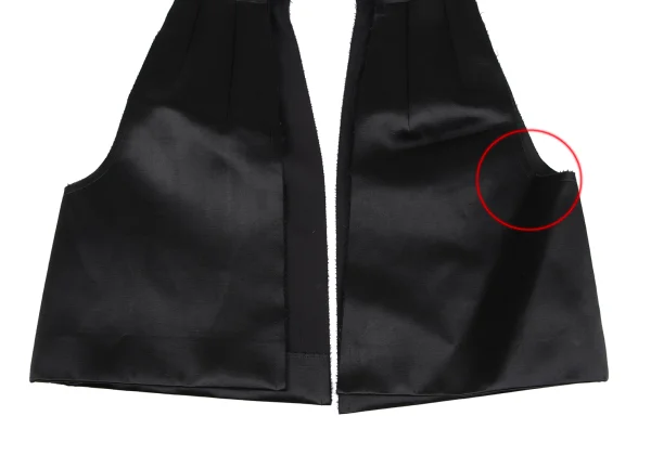 COMME des GARCONS Satin Cut Off Belted Chaps Skirt K-166605_006