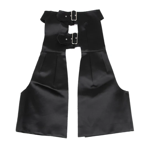 COMME des GARCONS Satin Cut Off Belted Chaps Skirt K-166605_009