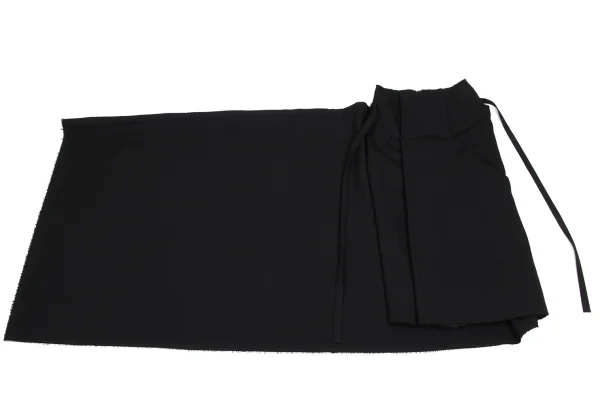 COMME des GARCONS Wool Cut Off Hem Wrap Skirt K-166606_007