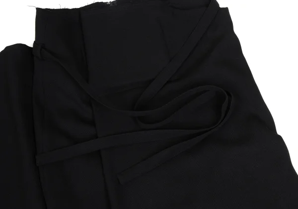 COMME des GARCONS Wool Cut Off Hem Wrap Skirt K-166606_010