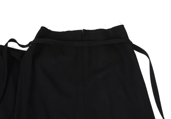 COMME des GARCONS Wool Cut Off Hem Wrap Skirt K-166606_013