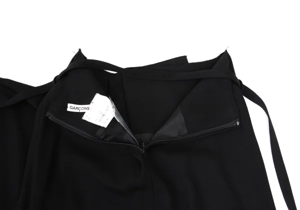 COMME des GARCONS Wool Cut Off Hem Wrap Skirt K-166606_014