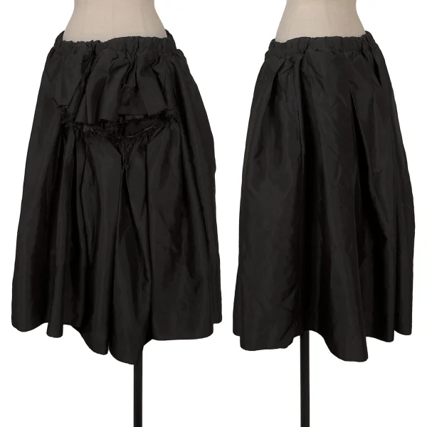COMME des GARCONS Polyester Front Cutting Design Skirt Black S K-166607_001