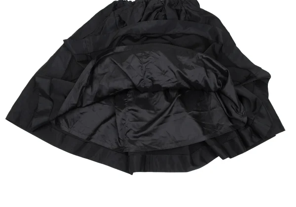 COMME des GARCONS Polyester Front Cutting Design Skirt K-166607_010