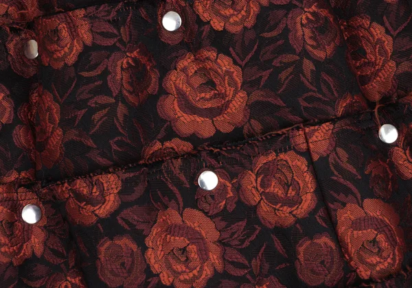 COMME des GARCONS Snap Button Detachable Rose Jacquard Skirt K-166611_013
