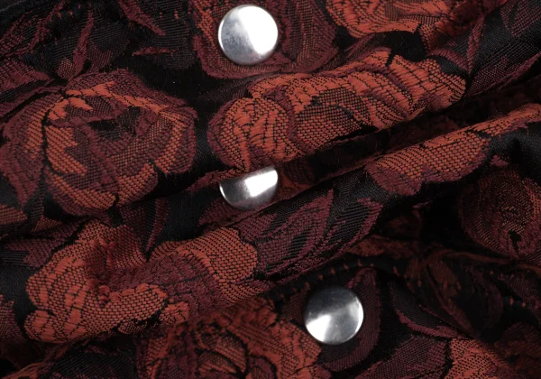 COMME des GARCONS Snap Button Detachable Rose Jacquard Skirt K-166611_014