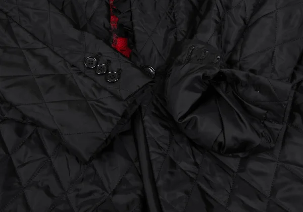 COMME des GARCONS Tulle Ruffle Layered Quilted Long Jacket K-166614_008