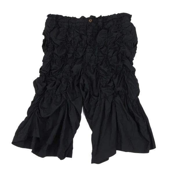 COMME des GARCONS HOMME PLUS Shirring Design Short Pants Black M K-166615_001