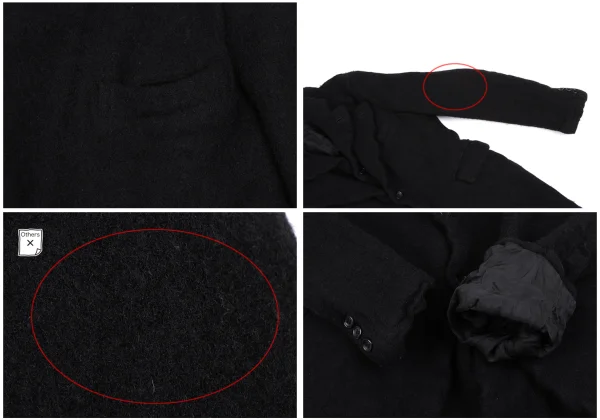 COMME des GARCONS HOMME PLUS Wool Nylon Fulling Layered Jacket K-166616_007