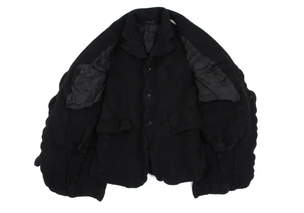 COMME des GARCONS HOMME PLUS Wool Nylon Fulling Layered Jacket K-166616_011
