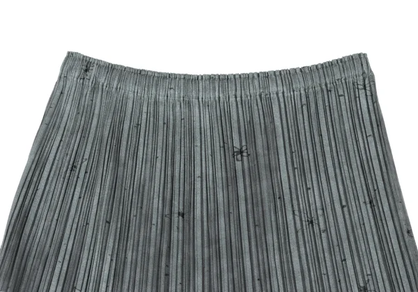 PLEATS PLEASE Floral Print Mesh Layered Skirt K-166619_003