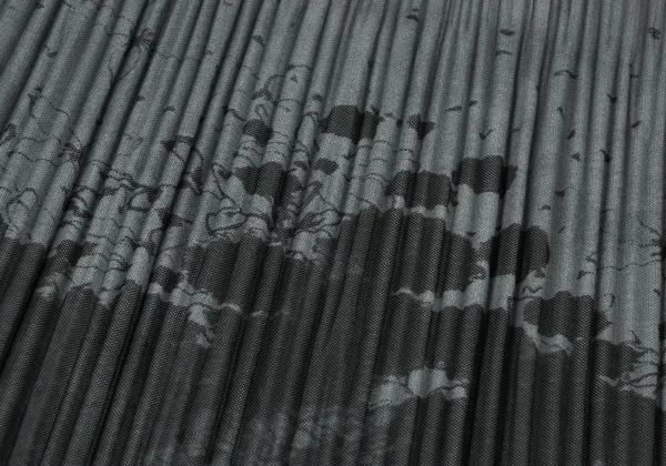 PLEATS PLEASE Floral Print Mesh Layered Skirt K-166619_006