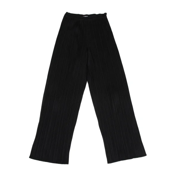 プリーツプリーズ　パンツ　黒 プリーツプリーズPLEATS PLEASE プリーツワイドパンツ 黒2 (K-166628)
