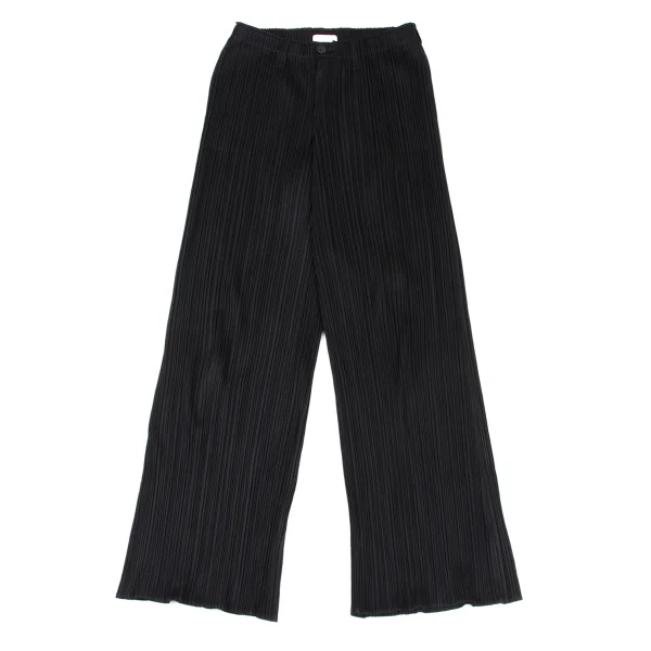 PLEATS PLEASE Zip Fly Wide Pants Black 3 K-166631_001