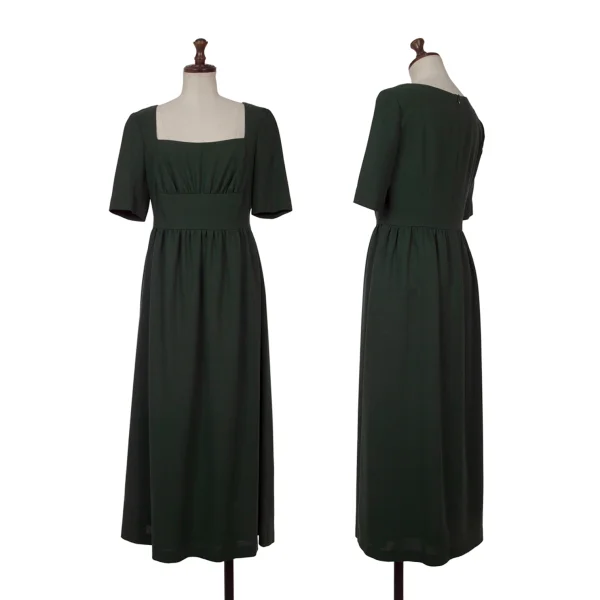 Sybilla Square-neck Short Sleeve Dress Green,Dark Green M K-166641_001