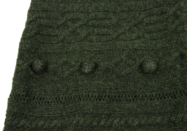 Sybilla Floral Embroidery Long Cable Knit Cardigan K-166645_012