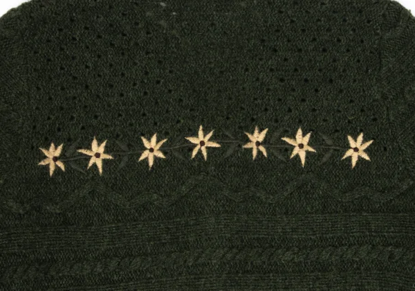 Sybilla Floral Embroidery Long Cable Knit Cardigan K-166645_015