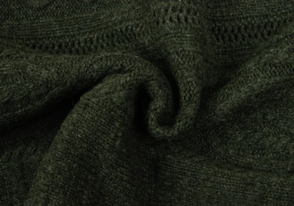 Sybilla Floral Embroidery Long Cable Knit Cardigan K-166645_017