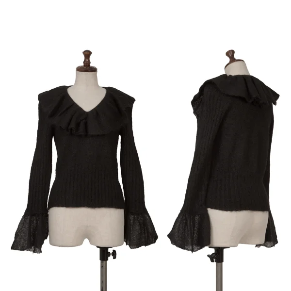 Sybilla Mohair Blend Frill Knit Black M K-166646_001