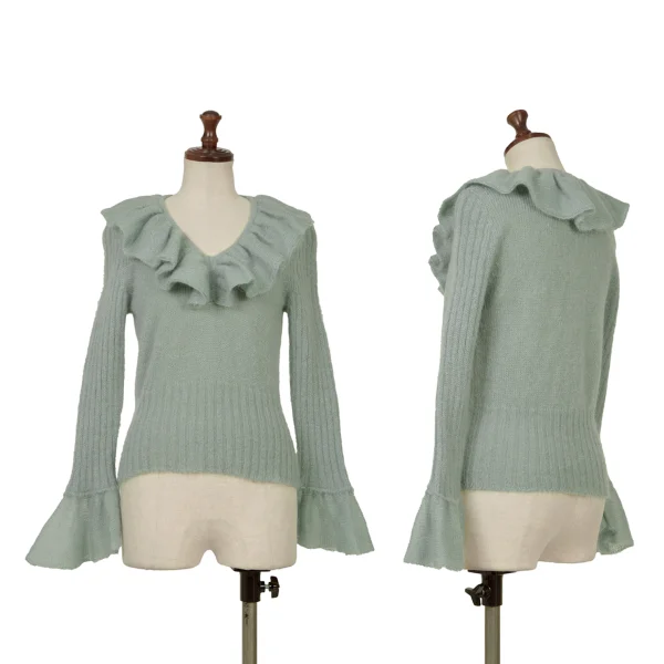 Sybilla Mohair Blend Frill Knit Sky blue M K-166647_001