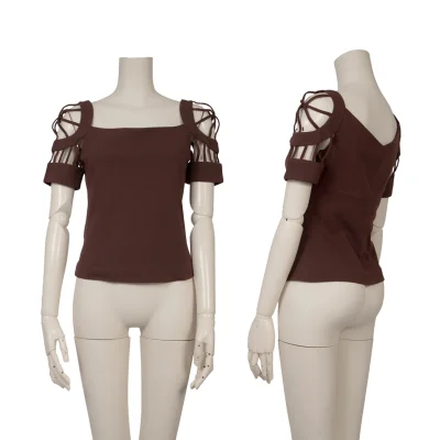 Sybilla Cotton Cutting Sleeve Top