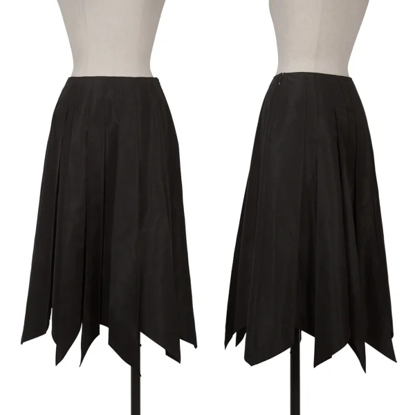 Sybilla Shiny Nep Zigzag Pleats Skirt Black M K-166650_001